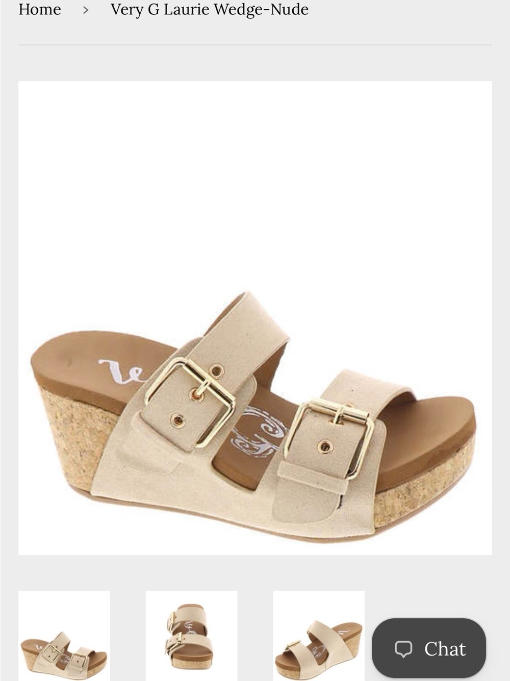 VERY G LAURIE WEDGE SANDALS SIZE 10 fits like a 9 — NUDE CORK BUCKLE WEDGES